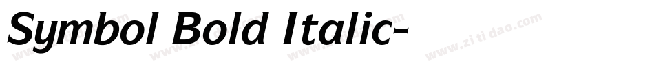 Symbol Bold Italic字体转换